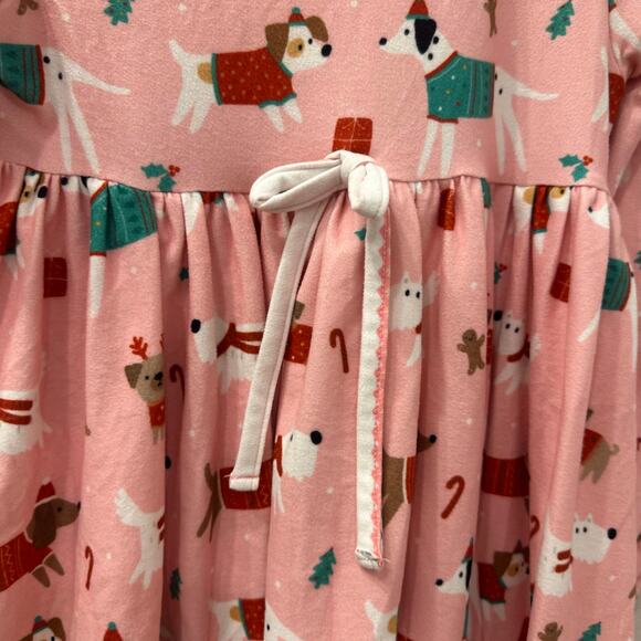 Girl August Christmas Dogs Nightgown - Picture 3 of 8